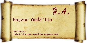 Hajzer Amália névjegykártya